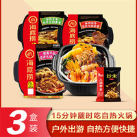 海底捞 自热火锅牛肉牛肚素食火锅3盒+小零食1袋