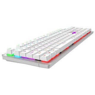 Dareu 达尔优 LK165 纯色机械键盘  家用办公 电竞游戏 网吧网咖 笔记本台式机电脑有线USB混光 LK165白色混光 红轴