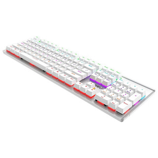 Dareu 达尔优 LK165 纯色机械键盘  家用办公 电竞游戏 网吧网咖 笔记本台式机电脑有线USB混光 LK165白色混光 红轴