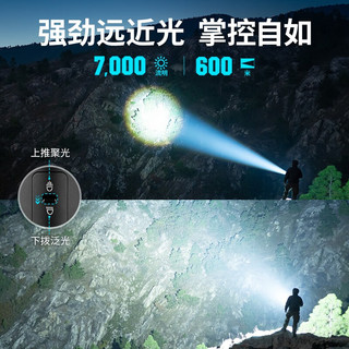 OLIGHT 傲雷 强光远射手电筒三光源掠夺者Marauder Mini超亮户外搜救执勤探险验酒照酒 黑色7000流明