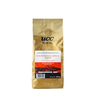 临期品：UCC 悠诗诗 中度烘焙 爪哇岛综合咖啡豆 250g