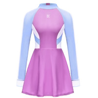 BALNEAIRE 范德安 MIX系列 女子裙式连体泳衣 61255 莫奈蓝紫色 XXL