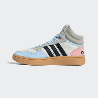 adidas 阿迪达斯 NEO 女子 运动休闲系列 HOOPS 3.0 MID 运动 休闲鞋HP3105 37码UK4.5码 米色/灰色/粉色/蓝色 36.5