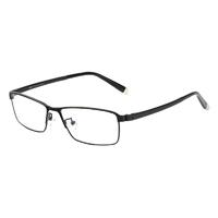 HAN 汉 4937 哑黑色TR不锈钢眼镜框+1.60折射率 非球面防蓝光镜片