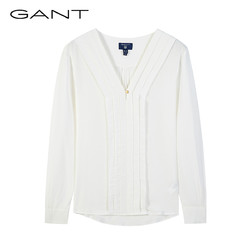 GANT 甘特 女士V领简约通勤时尚气质优雅商务休闲长袖衬衫