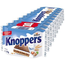Knoppers 优立享 德国进口 Knoppers优力享牛奶榛子巧克力威化饼干250g 五层夹心网红休闲零食糕点