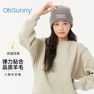 OhSunny 男女款毛线帽 SNH2T108 冷霜灰