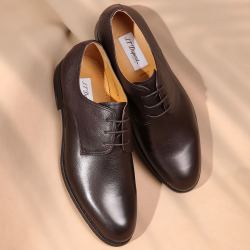 dupont 都彭 男士系带鞋英伦牛皮革商务鞋德比鞋耐磨通勤男鞋