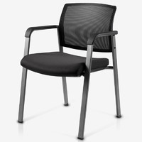 PLUS会员：UE 永艺 电脑椅子 办公椅 会议椅 家用网布透气座椅 CLF-03A(AM)黑色