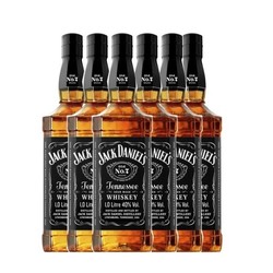 JACK DANIEL‘S 杰克丹尼 美國田納西州黑標威士忌 6瓶裝 1000ml*6