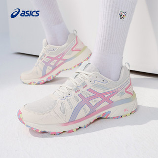 ASICS亚瑟士秋冬女子越野跑鞋GEL-VENTURE 7 MX复古透气运动鞋 35.5 浅绿色/白色(尺码偏小）