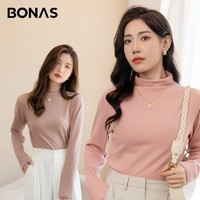 BONAS 宝娜斯 女士半高领打底衫 ny2022