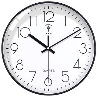 POLARIS 北极星 挂钟客厅家用时钟现代简约轻奢挂钟时尚智能钟表 2536黑色石英款