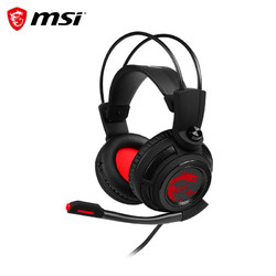 MSI 微星 DS502 耳罩式头戴式有线耳机 黑色 USB口