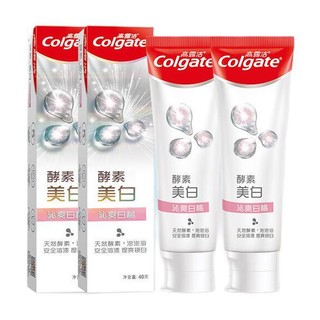 Colgate 高露洁 酵素美白牙膏 沁爽白桃 40g*2