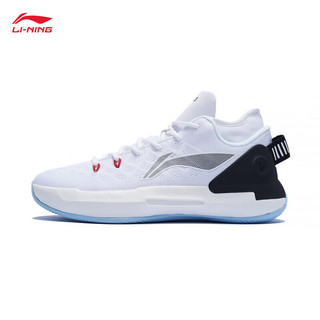 LI-NING 李宁 男鞋篮球鞋2023驭帅13 LOW男子回弹篮球专业比赛鞋ABAT069 标准白-1 42 标准白-1 41.5