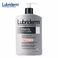 Lubriderm 露比黎登lubridermA醇滋润修护身体乳（男女用补水保湿润肤乳美国进口四季可用） 男士无香身体乳473ml(美)