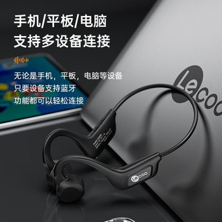 联想（Lenovo） 来酷ES205骨传导蓝牙耳机跑步专用无线运动型挂脖式安卓通用 标准版 耀夜黑