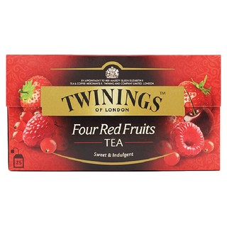 TWININGS 川宁 英国川宁(TWININGS) 花茶 四红果果香红茶 进口茶叶 袋泡茶包 25包*2g*50g红茶茶包