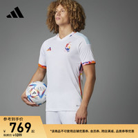 adidas 阿迪达斯 男世界杯比利时队球员版客场透气干爽足球短袖球衣