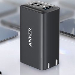 Anker 安克 A2332 手机充电器 双Type-C/USB-A 65W 黑色