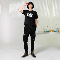 CAT 卡特彼勒 卡特2021秋季新款针织裤男款反光条设计舒适针织长裤