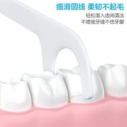 健舒佳 Kensuka）洁齿牙线棒 高拉力护理牙线牙签 细滑纤维圆线 三盒150支