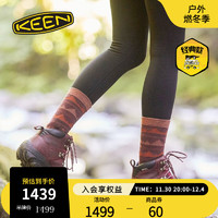 KEEN 官方 PYRENEES系列女子户外露营防滑防水透气徒步运动登山鞋 藏红色/黑色-1023976 36女