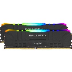 Crucial 英睿达 Ballistix RGB 3200美光台式机内存条DDR4铂胜系列游戏神灯条 黑色8GB