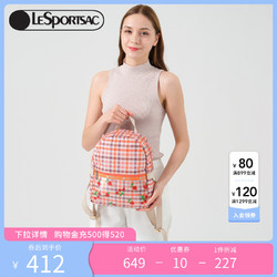 LeSportsac 力士保 乐播诗潮流双肩包时尚质感书包格纹印花背包女