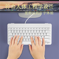 B.O.W 航世 有线键盘笔记本电脑外接USB键盘鼠标家用办公便携舒适低音键盘