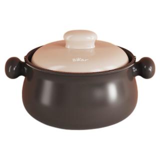 小熊 砂锅 煲汤锅耐高温不开裂1.8L小沙锅 炖锅燃气灶陶瓷煲中药锅