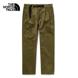 THE NORTH FACE 北面 TheNorthFace北面休闲裤男户外舒适耐磨棉质灯芯绒长裤 5B17 7D6/绿色 32