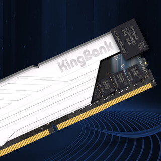 KINGBANK 金百达 银爵系列 DDR5 6000MHz 台式机内存 马甲条 白色 32GB 16GB*2 海力士M-die颗粒