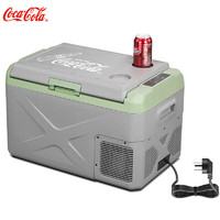 可口可乐 压缩机制冷迷你小冰箱30升 灰绿色
