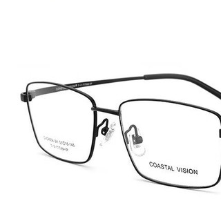 essilor 依视路 CVO4004BK 黑色半钛眼镜框+膜岩系列 1.56折射率 非球面镜片