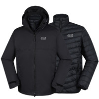 Jack Wolfskin 狼爪 ACTIVE OUTDOOR系列 男子三合一冲锋衣 5119611-6000 黑色 XL