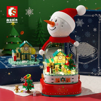 PLUS会员：森宝积木 圣诞节系列 601162 雪人圣诞音乐盒
