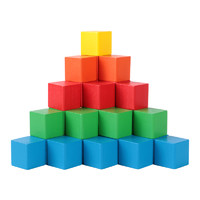 正方体积木数学教具小学木制小方块拼搭