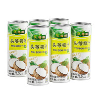 头等椰 鲜榨椰子汁245ml*6罐整箱生椰拿铁植物蛋白饮料网红饮品