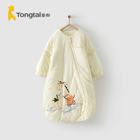 Tongtai 童泰 秋冬5-24个月新生儿婴儿床品用品宝宝夹棉睡袋睡衣防踢被 黄色 73cm