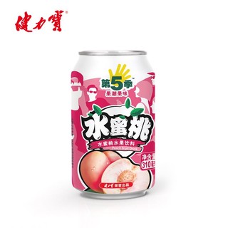 JIANLIBAO 健力宝 第五季水蜜桃口味水果饮料310ml×24罐整箱