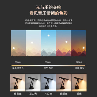 雷士照明（NVC）台灯儿童练琴学习护眼台灯 专业钢琴灯 五段入席感应