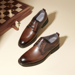 basto百思图秋冬新款商场同款系带男鞋简约通勤商务正装男士皮鞋