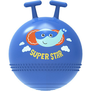 Fisher-Price 儿童玩具球 宝宝感统训练跳跳球羊角球加厚45cm赠充气脚泵 羊角球蓝色45cm