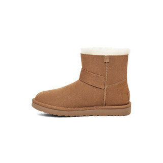 UGG Classic Novelty经典新奇系列 Mini Bailey Graphic Logo Strap迷你贝莉 女士短筒雪地靴 1137073