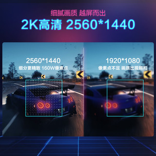 HKC 惠科 SG27Q PLUS 27英寸IPS显示器（2560*1440、170Hz、90%DCI-P3、HDR10）