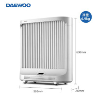 PLUS会员：DAEWOO 大宇 DWH-MH01 欧式快热炉取暖器 白色
