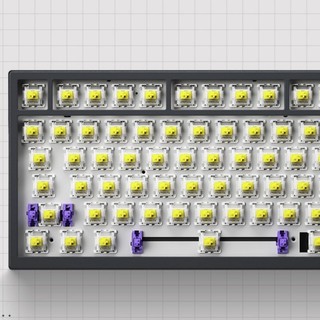 魔金 G98 98键 2.4G蓝牙 多模无线机械键盘 黑色 黄轴 RGB