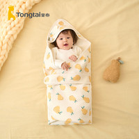 Tongtai 童泰 春秋冬季新生婴儿宝宝床品包被外出盖被保暖抱被抱毯 黄色 80x80cm